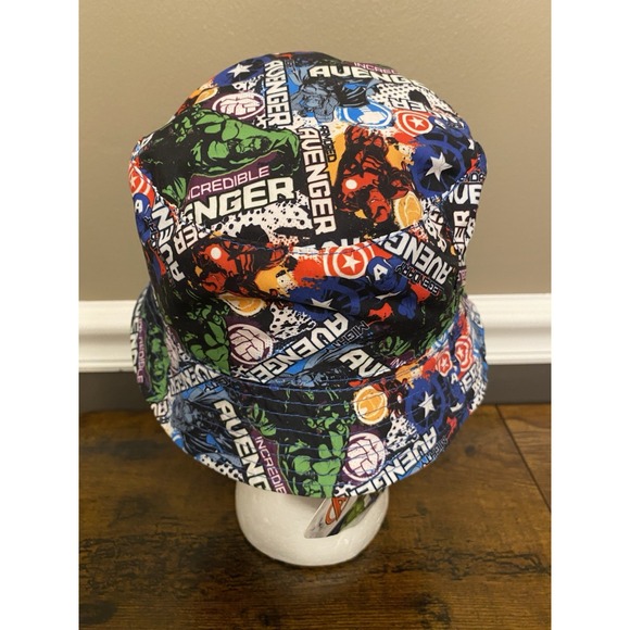 Marvel Kids Incredible Avenger Bucket Hat Multi Color ONE SIZE SPF 50+ - Picture 2 of 4